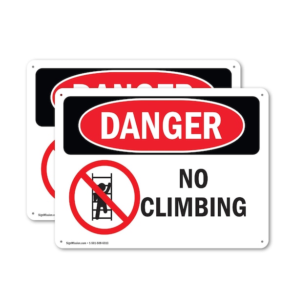 Signmission 14 in Width, Aluminum, Rectangle OS-2PACK-DS-A-1014-L-2103 - main